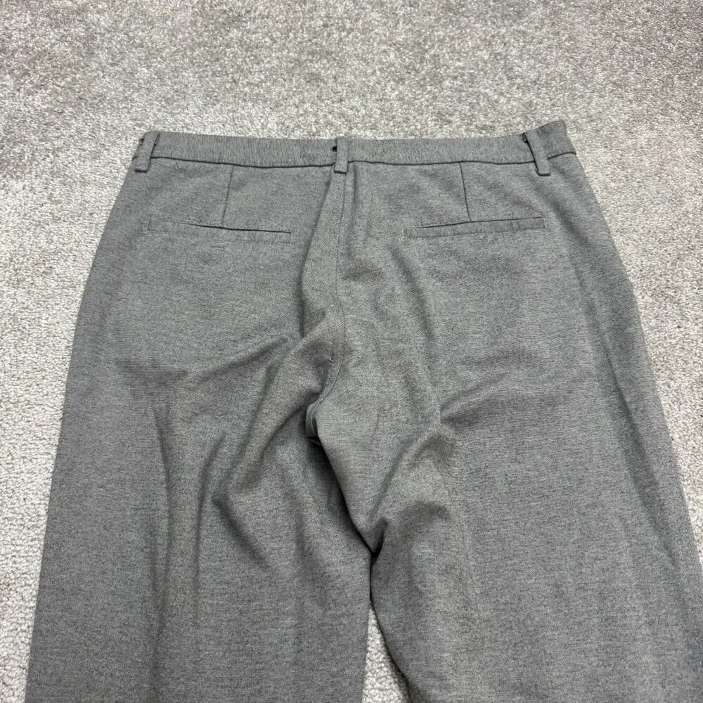 Zara Stretch Dress Pants Trouser Mens 34 Heathered Gray Tapered Leg Flat Front